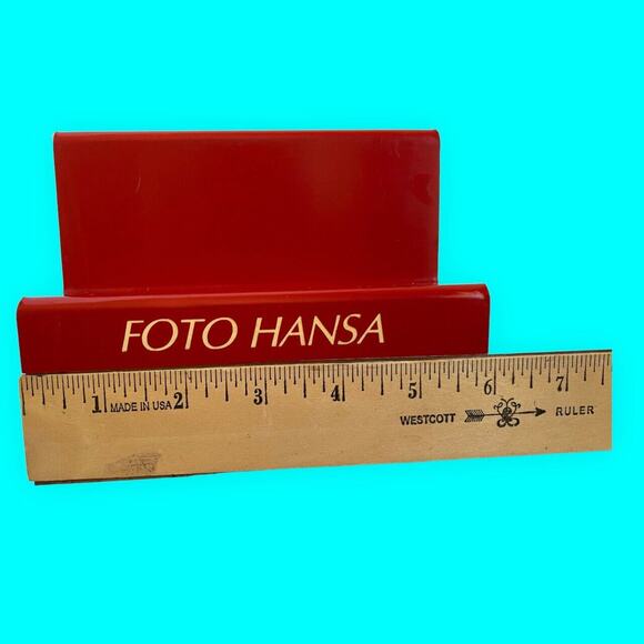 Vintage Display Stands; Red Acrylic; Logo Reads FOTO HANSA Lot of 9 - Picture 9 of 9